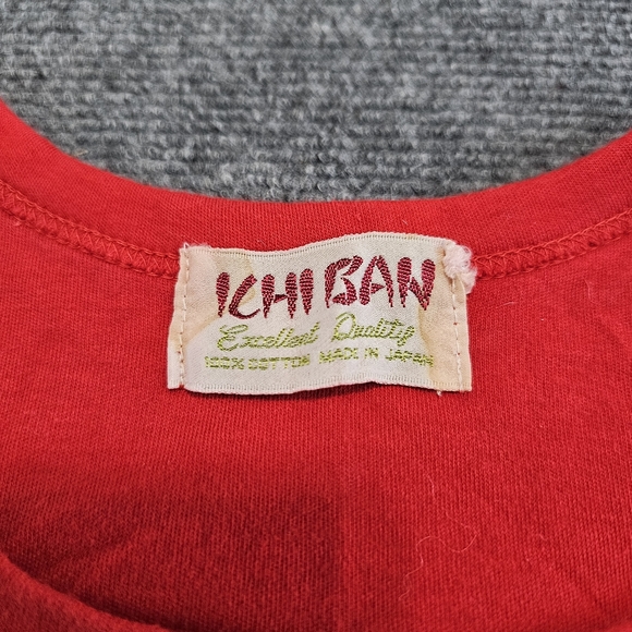 VTG Ichi Ban Tokyo LONG LIFE Kotobuki Shirt Mens M Red Short Sleeve Japan Made - Picture 4 of 11